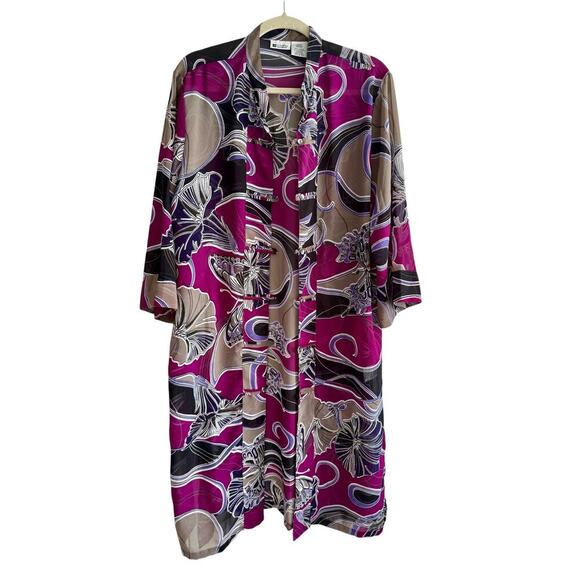 Units Women’s Semi Sheer Kimono Vintage size Large - Picture 1 of 6